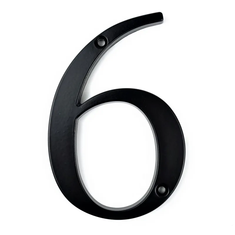 

Black 101mm Height House Number Big House Door Address Number Digits Zinc Alloy Screw Mounted Big Door Address Sign #6