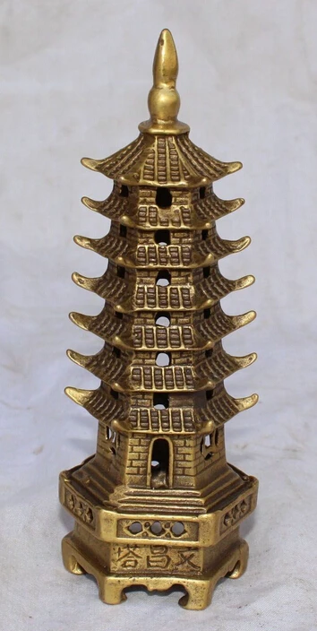 14 см китайский Тибетский буддизм бронза Stupa exorciss статуя | Дом и сад