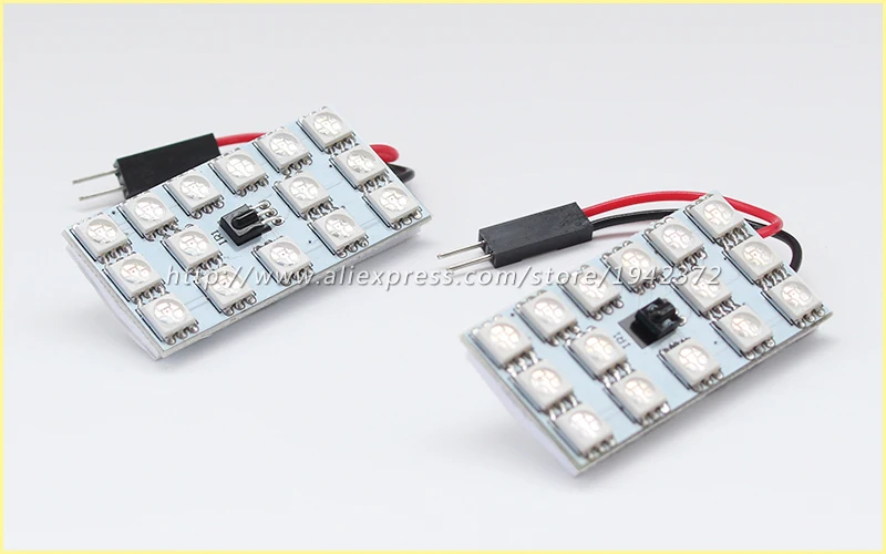 2 шт. RGB 15SMD 5050 Автомобильный светодиодный пульт дистанционного управления Белый
