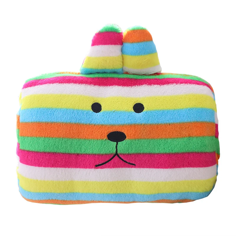 

1pc 37*35 cm Colorful Soft Rabbit Bunny Hand warmer Nice Cushion Plush Toy For Children