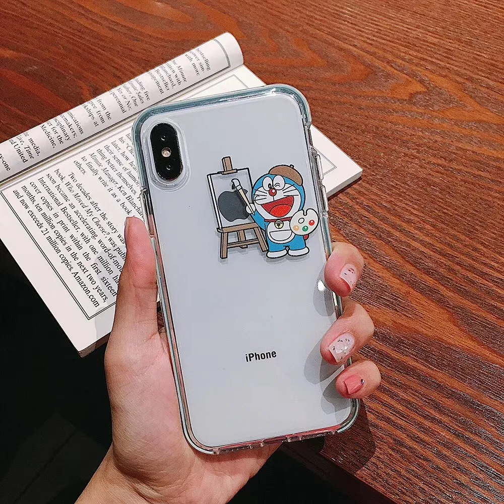 3 AMhh Японский милый Аниме Doraemon Moomin Красочные края чехол для телефона для iphone 11 pro X XS Max Xr 7 8 6 6s plus прозрачный мягкий силиконовый чехол - Цвет: 3 AMhh