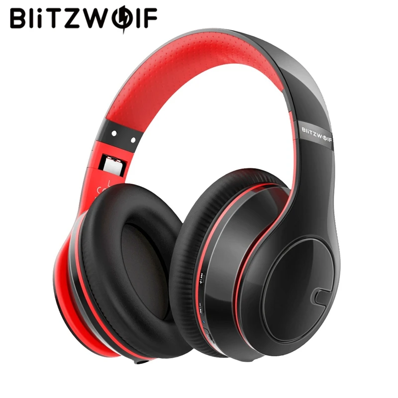 Беспроводные bluetooth наушники BlitzWolf регулируемые складные стерео гарнитура с