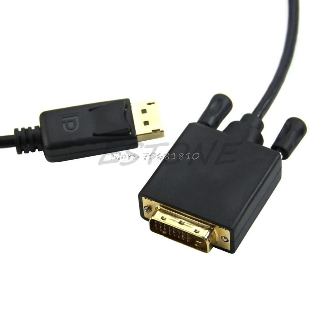 Порт дисплея DP к DVI Dual Link 24 + 1 Pin Мужской Золотой соединительный кабель
