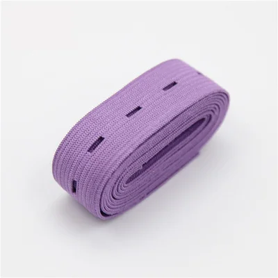 Light purple 5meter Эластичная лента s 20 мм тканая пуговица отверстие эластичная лента Elast эластичная лента удлинение финишная лента для самостоятельного пошива одежды аксессуар 5 метров - Цвет: Light purple 5meter