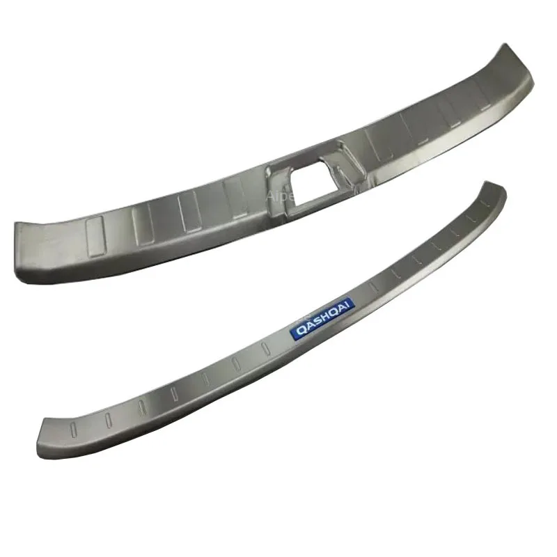 INNER AND external Для NISSAN QASHQAI J11 защита заднего бампера внешняя внутренняя грузовая панель крышка багажника пластина аксессуары - Цвет: INNER AND external