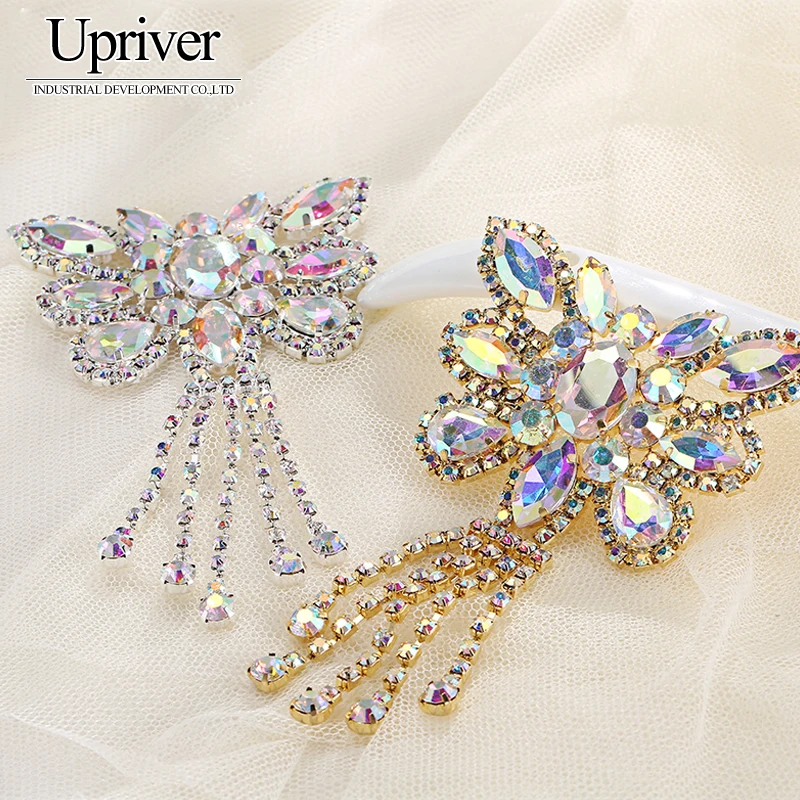 Восстание кристалл AB более блестящий шитье на горный хрусталь 1 шт аппликация для