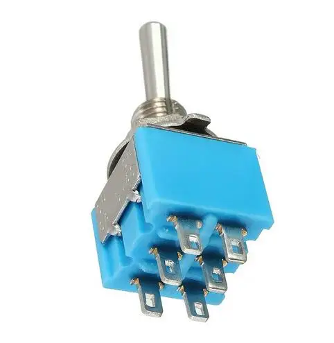

5PCs Best Promotion NEW Mini MTS-203 6-Pin SPDT ON-OFF-ON 6A 125VAC Toggle Switches Favorable Price Sky blue