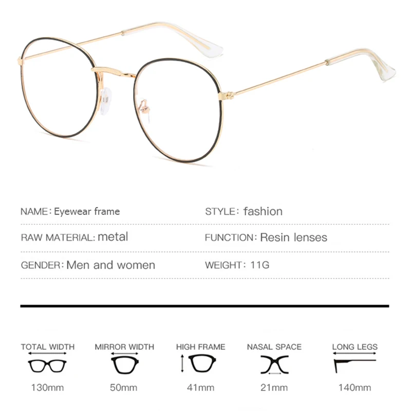 TOEXPLORE Модные мужские и женские оптические очки в металлической оправе винтажные