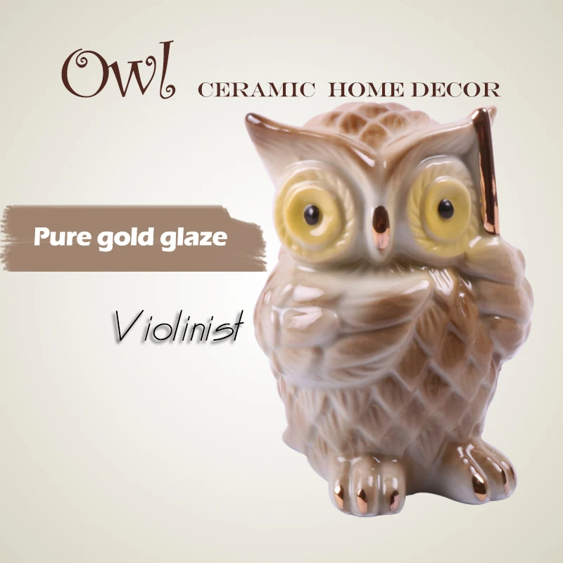 Гостиная украшения ручной работы Керамические Совы фигурки группа животных