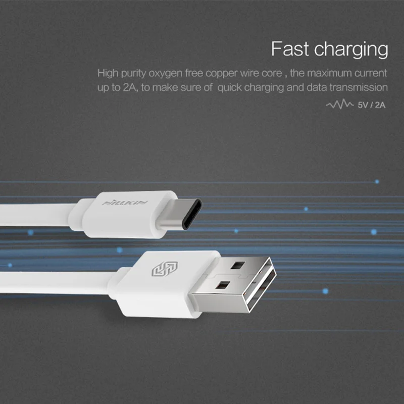 Nillkin USB C кабель для samsung Galaxy S8 S9 S10 Plus Note 8 9 10 A40 A50 2A usb type быстрой зарядки Oneplus 6 7