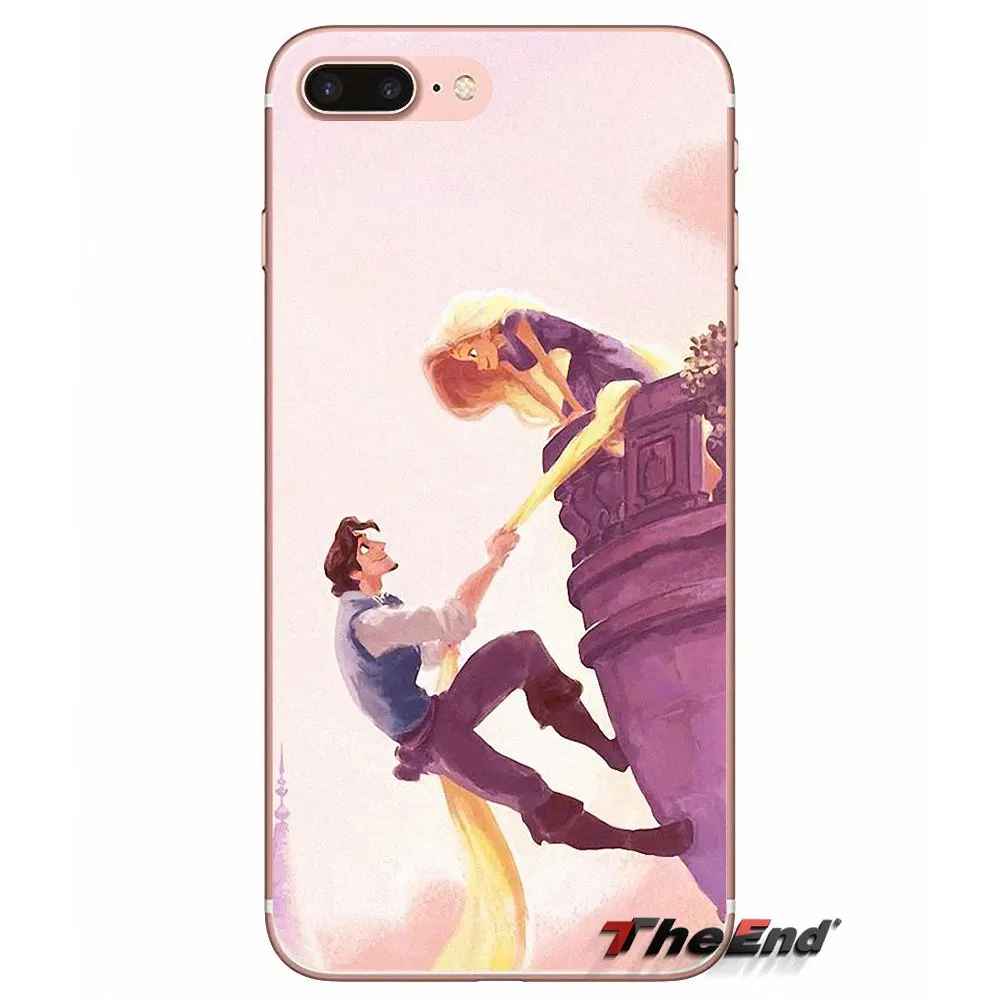 Запутанные Флинн и Рапунцель мягкие чехлы из ТПУ для iPhone X 4 4S 5 5S 5C SE 6 6S 7 8 Plus Samsung