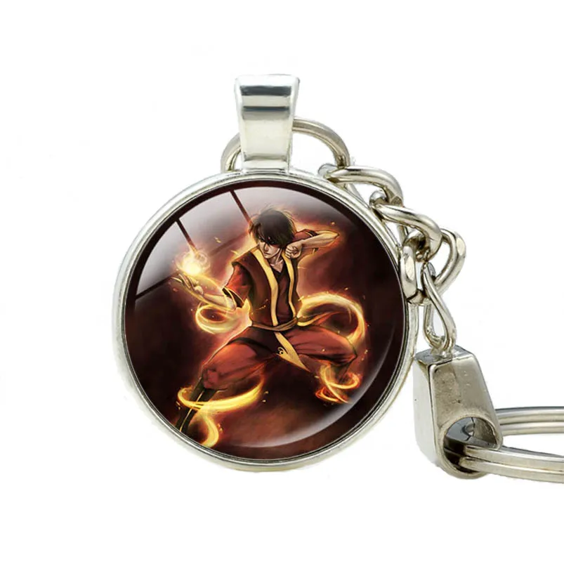 Fire The Last Airbender Earth Kingdom брелок стеклянный кабошон с фото Двусторонняя подвеска для