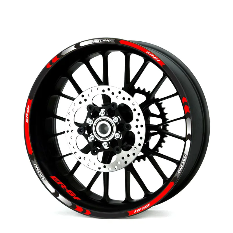 Motorcycle Rim stripes Decals 17inch Wheel Sticker Reflective Tape For KAWASAKI ER-6F sticker | Автомобили и мотоциклы
