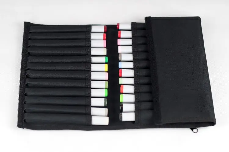 Складные мешки для маркеров/Чехлы фломастеров/вмещает 24 маркера бесплатная