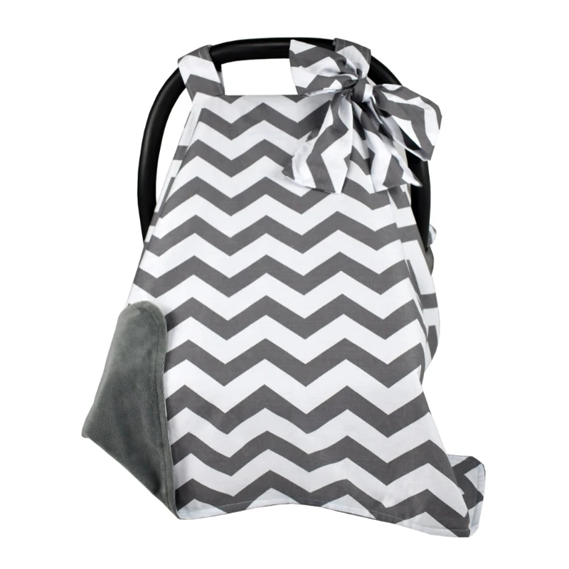 

Cotton Baby Car Seat Canopy Cover Infant Children Stripes Stars Carseat Covers 'zt