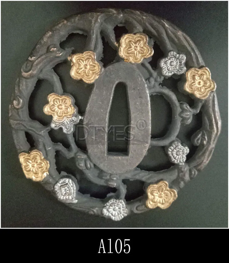 Сплав японские аксессуары для мечей Tsuba Красивая защита для катаны вакизаши Танто 3,2 см ширина(около хабаки) лезвие Al01-Al32