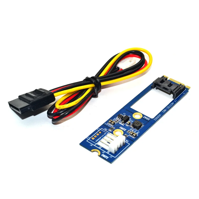 M.2 для NGFF на 7 Pin SATA III 3 7Pin SATA3.0 Кабель SSD адаптер преобразователь платы карты 2242 2260