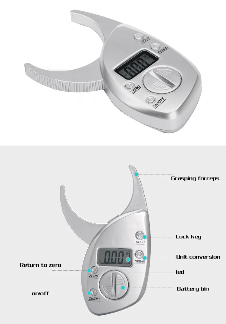 Новинка 2017 цифровой высококачественный ЖК дисплей для тела жира штангенциркуль