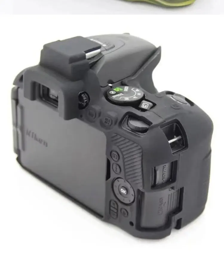 Силиконовые Камера кожного покрова для Nikon D750/D5500/D5600/D7100/D7200/D610/D600/D5100/D5200/D7500/D3400 мягкие резиновые Камера чехол сумка