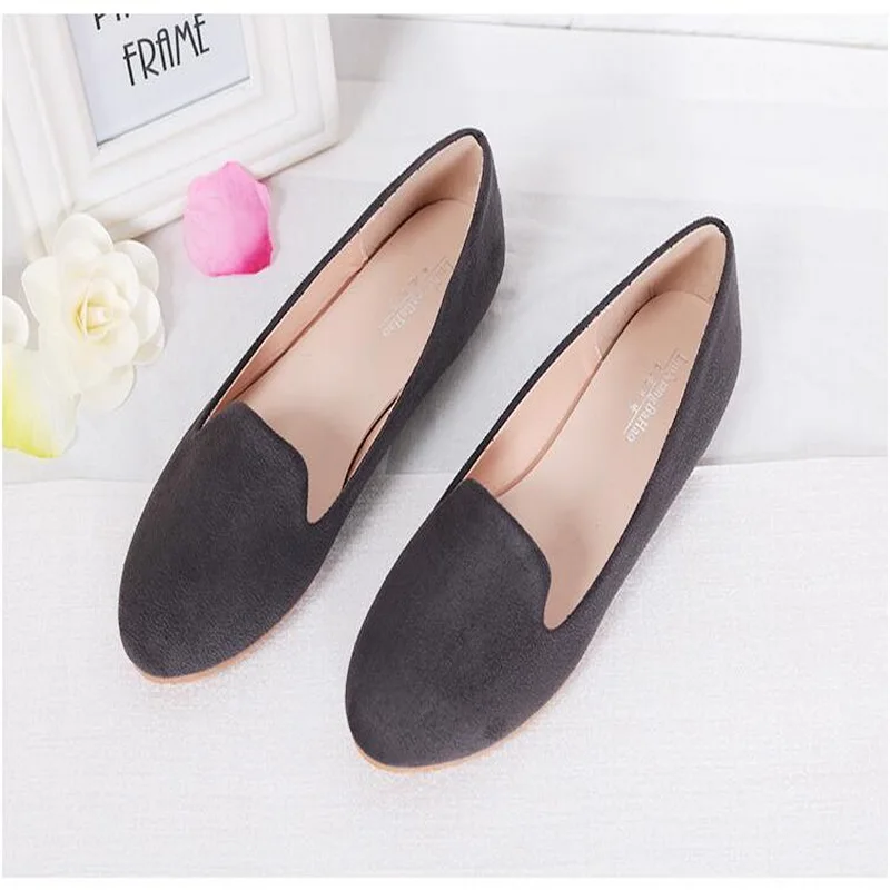 RUSHIMAN Women Flat Heels Spring Summer 2021 New Casual Flat Shoes Solid Everyday Shoes Ballet Flat shoes Plus Size #31-44