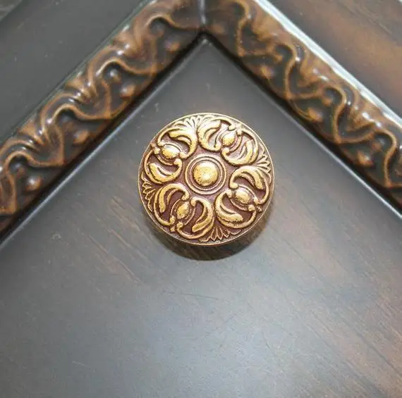 Уникальный Кухонный Шкаф Тянет дверные ручки античная латунь золотого цвета для