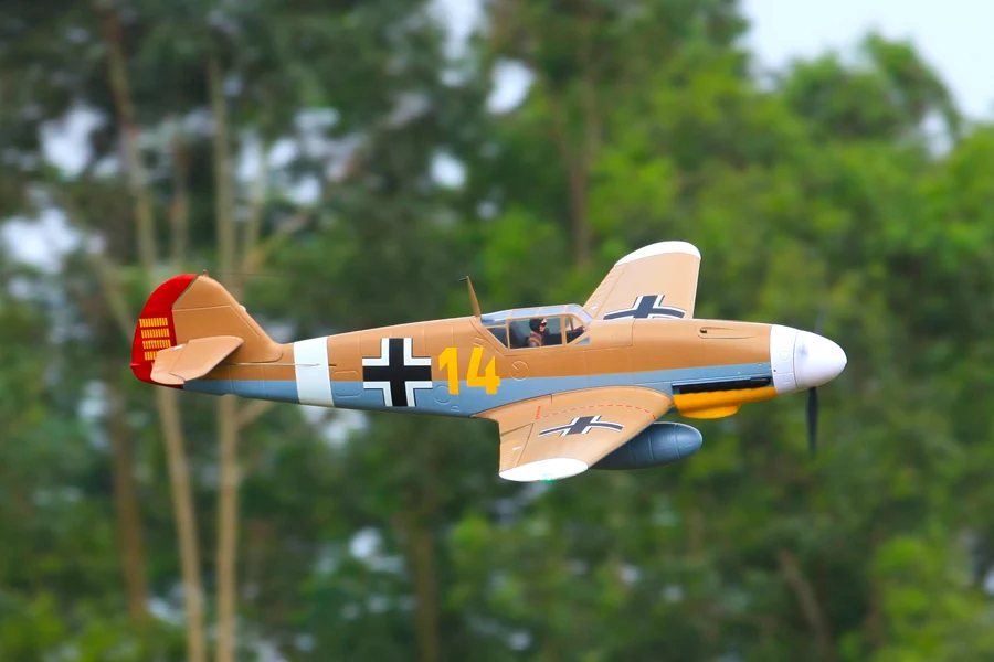 FMS 1400 мм/1 4 м Gaint Warbird Messerschmitt Bf 109 коричневый новая версия PNP большие масштаб