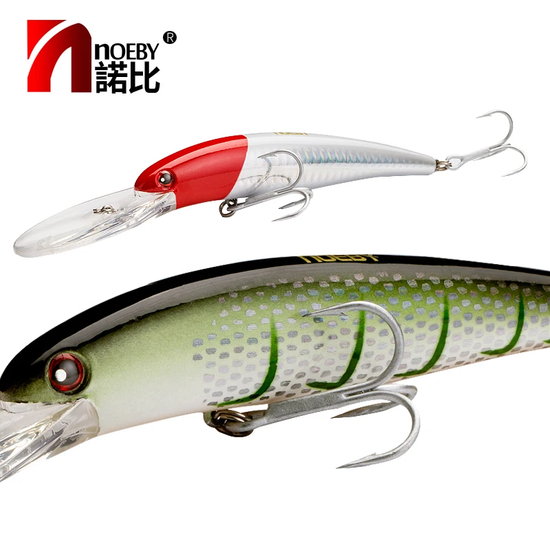 Noeby Minnow приманки 115mm19g плавающий 1 8 3 6 м рыболовная приманка высокочастотный