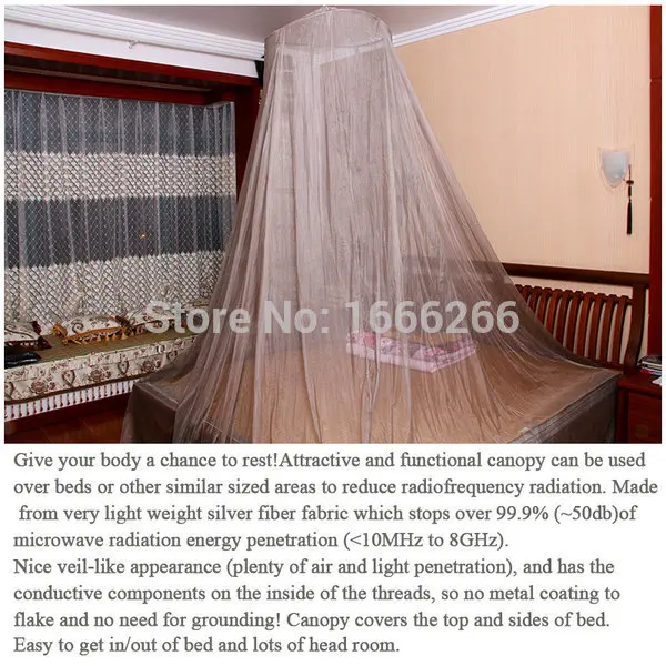 

Circular Shape and 100% silver firber Material mosquito net