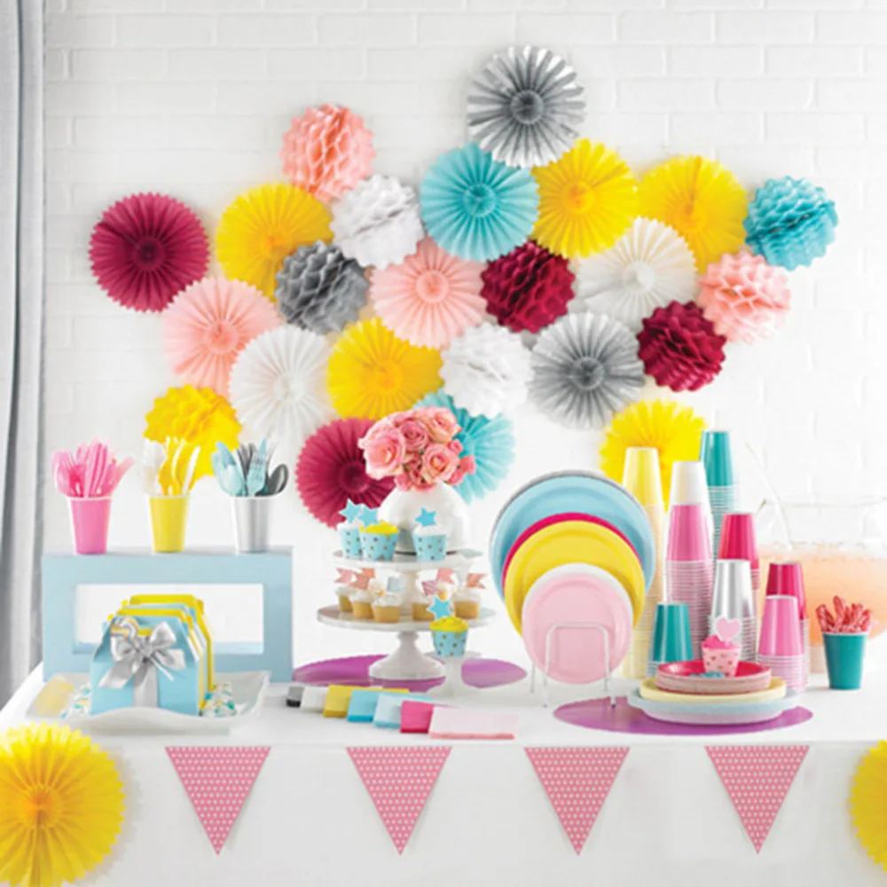 Декоративные бумажные поделки для свадебной вечеринки 20 см вентиляторы DIY