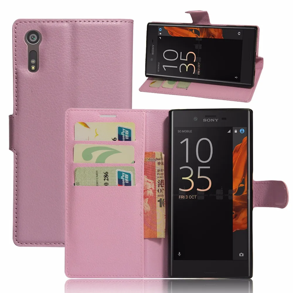 Смартфон Чехол для Sony Xperia XZ 50 шт. Crazy Horse кожа флип Бумажник cardslot противоударный Heavy