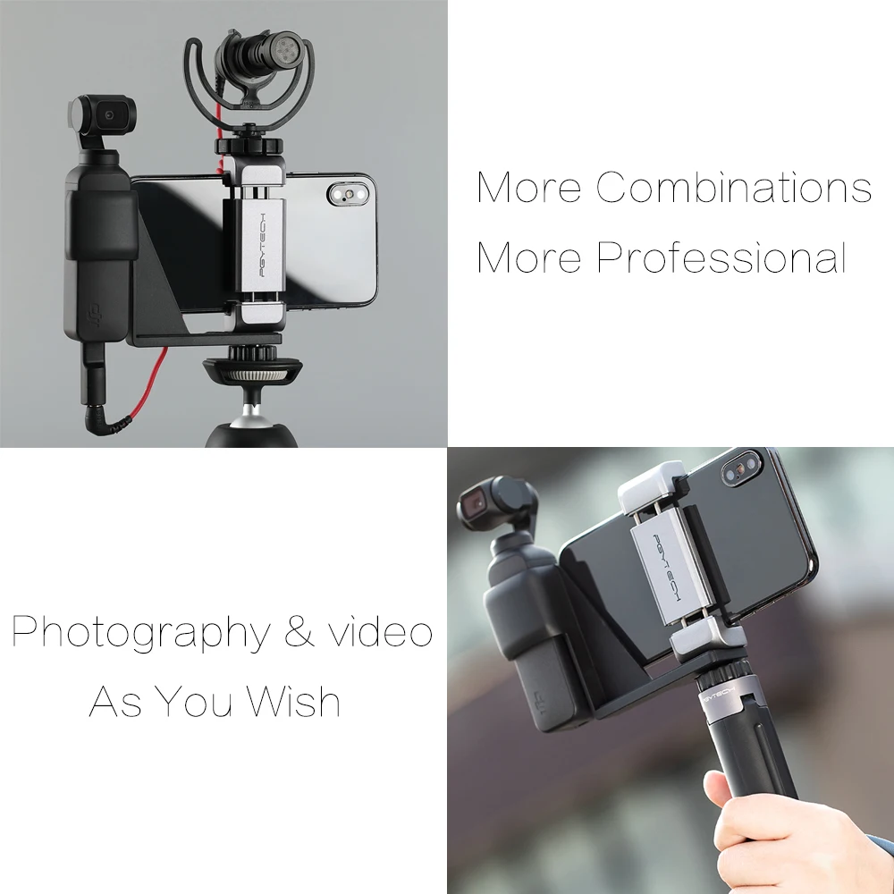 Держатель для телефона PGYTECH фиксированный кронштейн DJI Osmo Pocket Gimbal аксессуары и