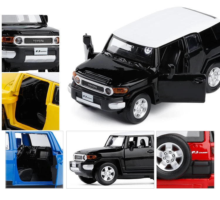 Высокое качество 1:32 Toyota FJ CRUISER модель SUV, Изысканный детский звук и свет игрушка с инерционным механизмом внедорожные модели