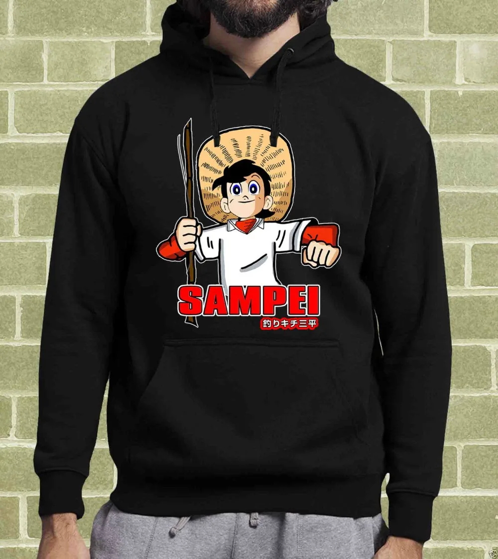 Мужская толстовка с капюшоном SAMPEI IL RAGAZZO PESCATORE рисунком из мультфильма FELPA PER UOMO E
