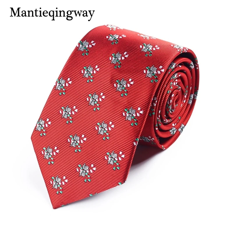 Мужские галстуки на шею Mantieqingway Полиэстеровые с рисунком снежинки повседневные