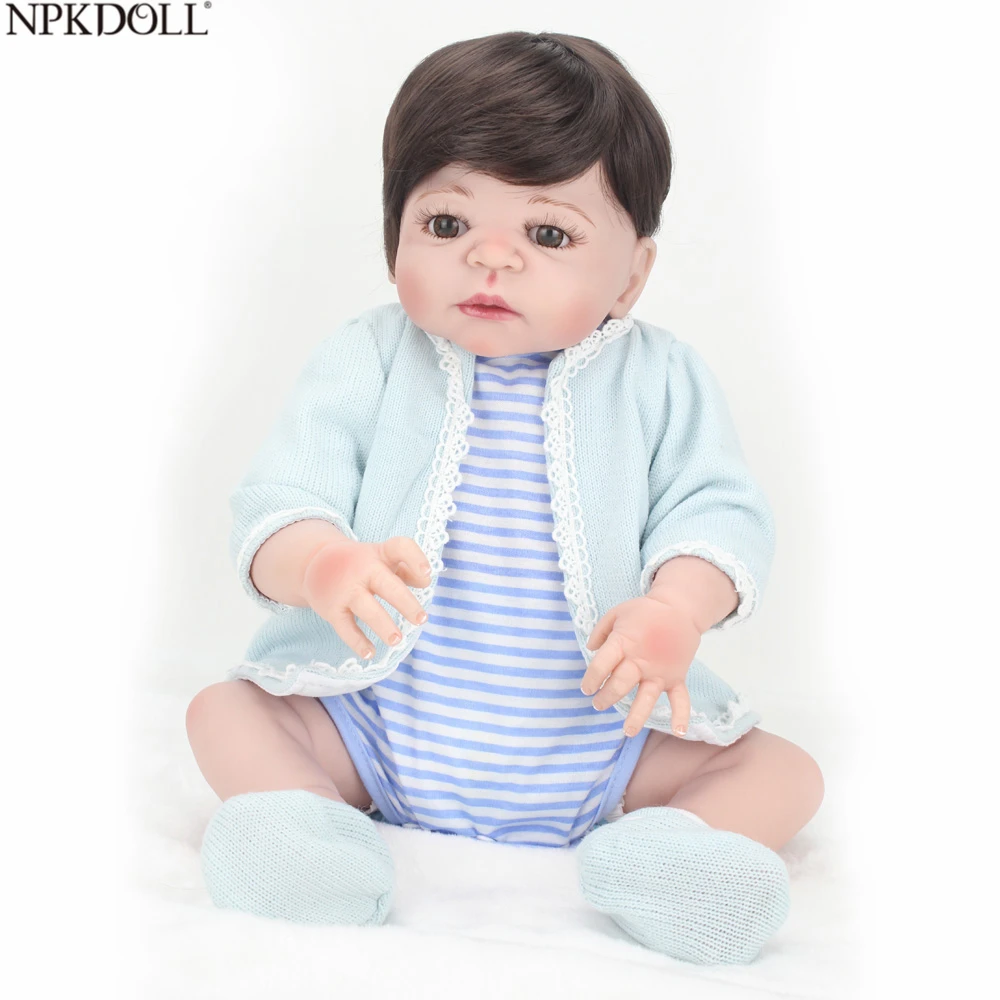 NPKDOLL Reborn Baby Dolls 55 см игрушки для малышей дешевые силиконовые куклы всего тела