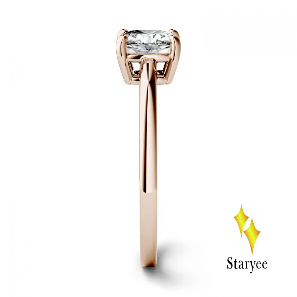 Сертифицированный VS DEF 1.1CT 6 мм Подушка лабораторный алмаз обручальное кольцо обручальное Кольцо женское 14 к 585 Белое золото ювелирные изделия