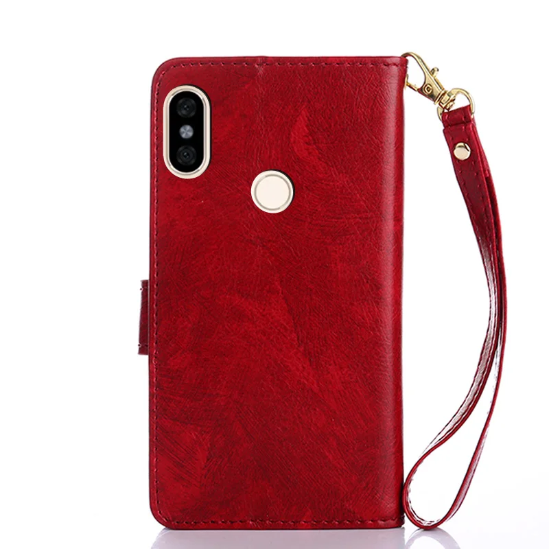 Роскошный кожаный чехол для Xiaomi Redmi Note 5 Pro 5A книжка с отделениями карт телефона