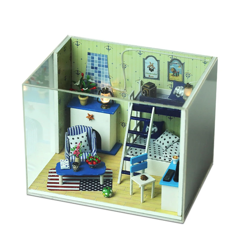 HG Q 009 DIY игровой домик деревянный кукольный детские развивающие игрушки ручной