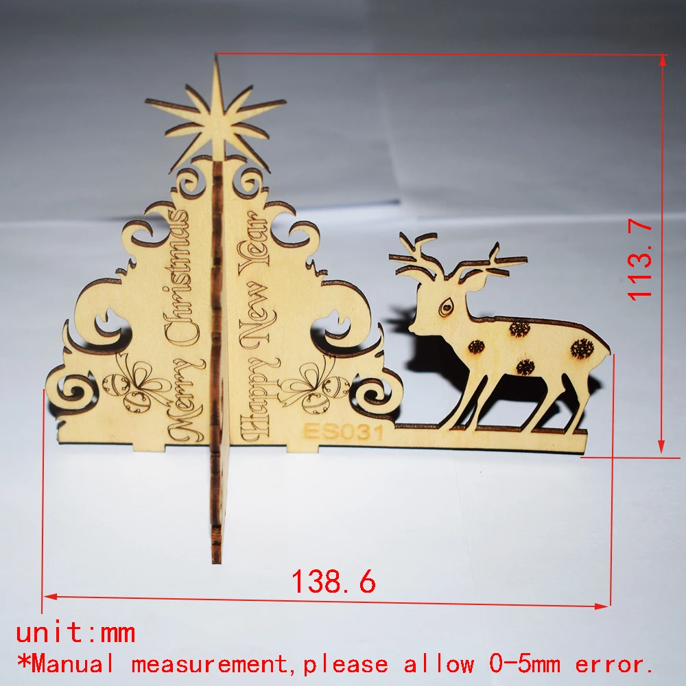Деревянные 3D-пазлы с рисунком рождественской елки 1 шт. украшение на стол лучший