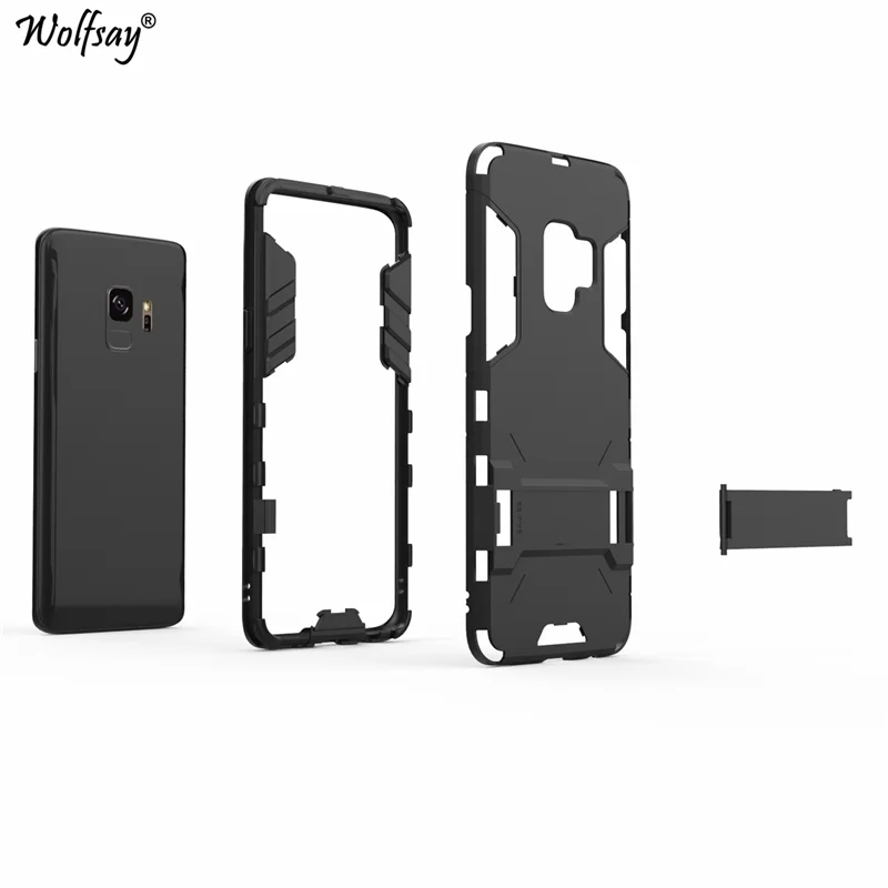 sFor Samsung Galaxy S9 Case Luxury Armor Rubber Hard Back Phone For Cover Fundas Wolfsay |
