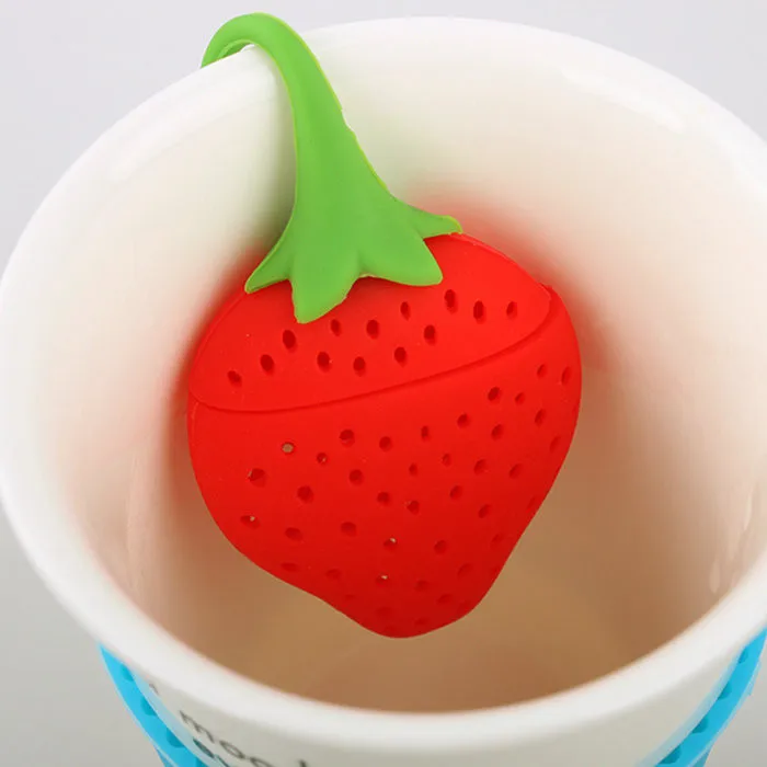 Высокое качество Чай листьев Фильтр Прекрасный Силиконовые Клубника сумка мяч