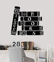 book vinyl wall decal bookstore library classroom reader book collectors sticker home living room bedroom decoration ds06