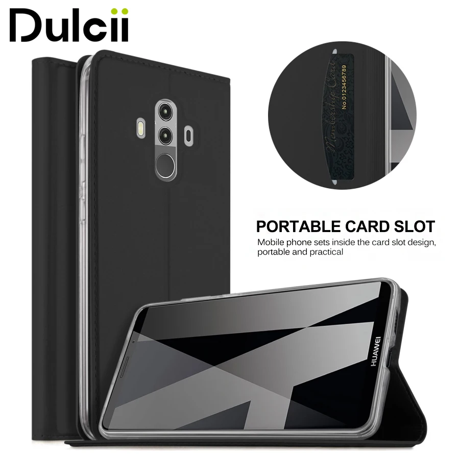 Dulcii Капа для Huawei Коврики 10 10pro Lite Pro чехол телефона слот магнитных карт