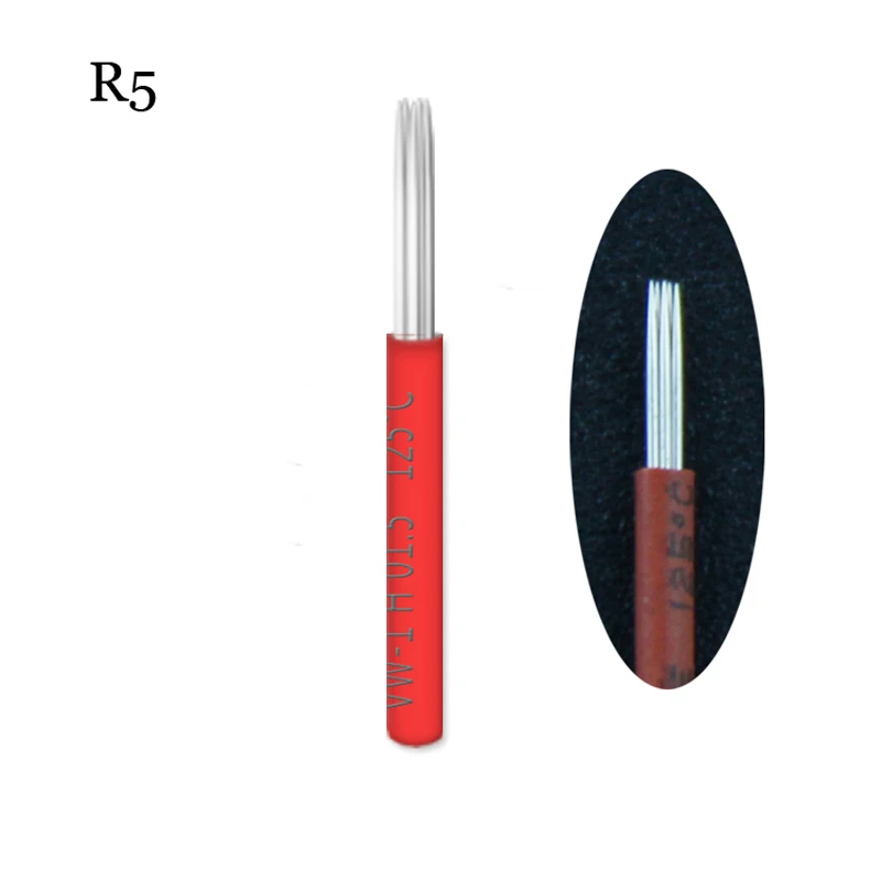 50 шт. Ламина затенение R5 вкладыш микроблейдинг тебори иглы ручная игла для тумана