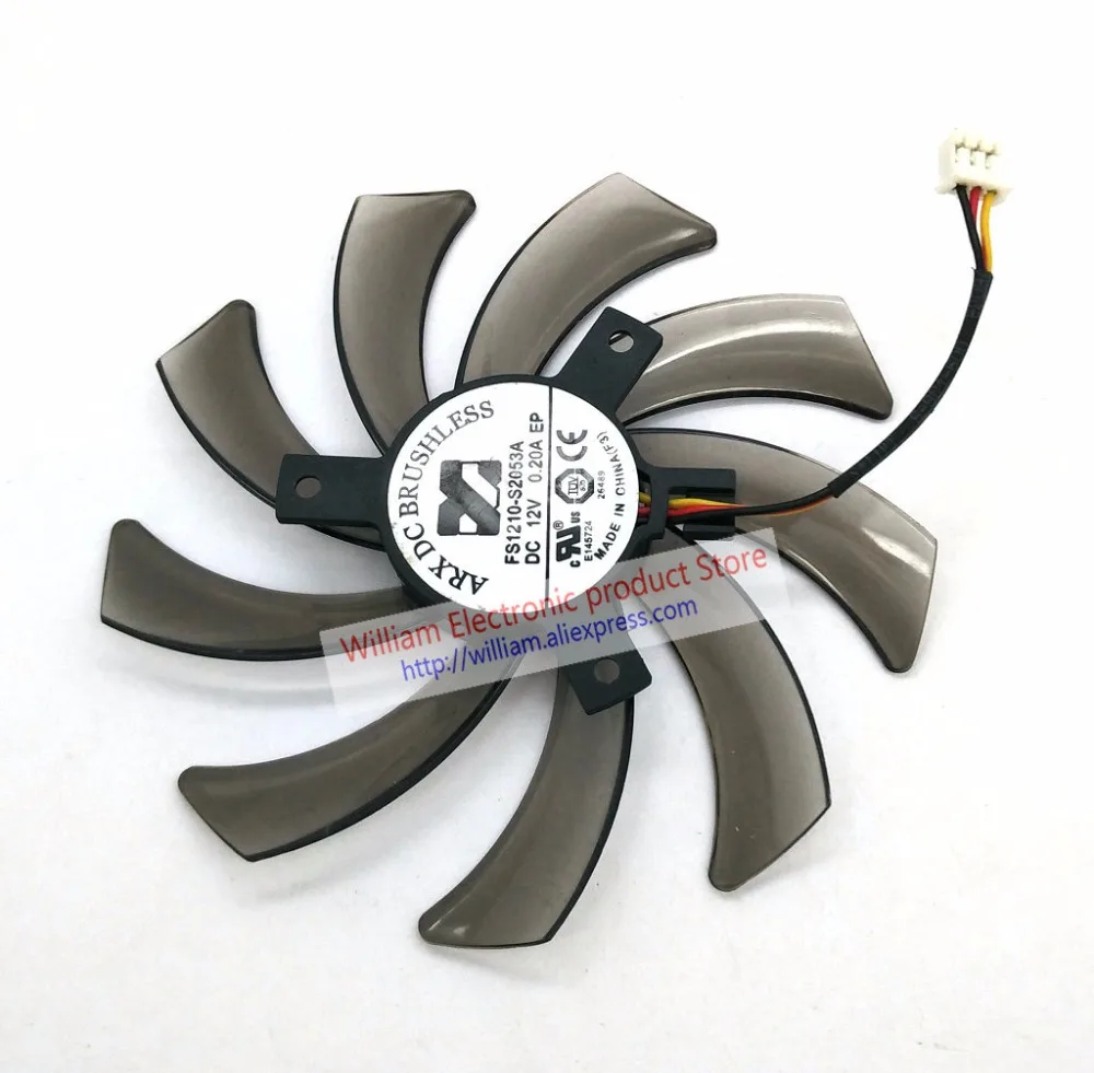 Оригинальный Для GIGABYTE GTX 750 ti вентилятора видеокарты FS1210 S2053A 12V 0.20A шаг диаметром 40