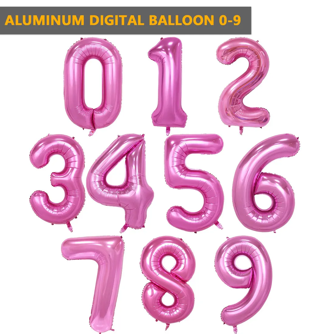 

40 Inches Wedding decoration Balloons Pink Digit Foil Number Balloons Number Iinflatable Wedding Birthday Number Foil Balloon