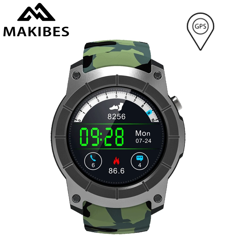 NEW Makibes G05 PLUS GPS Men Sports Watch 1.3'⟊mouflage Color Screen Smart multi-sport Smartwatch Bluetooth 4.0 MTK2503 |