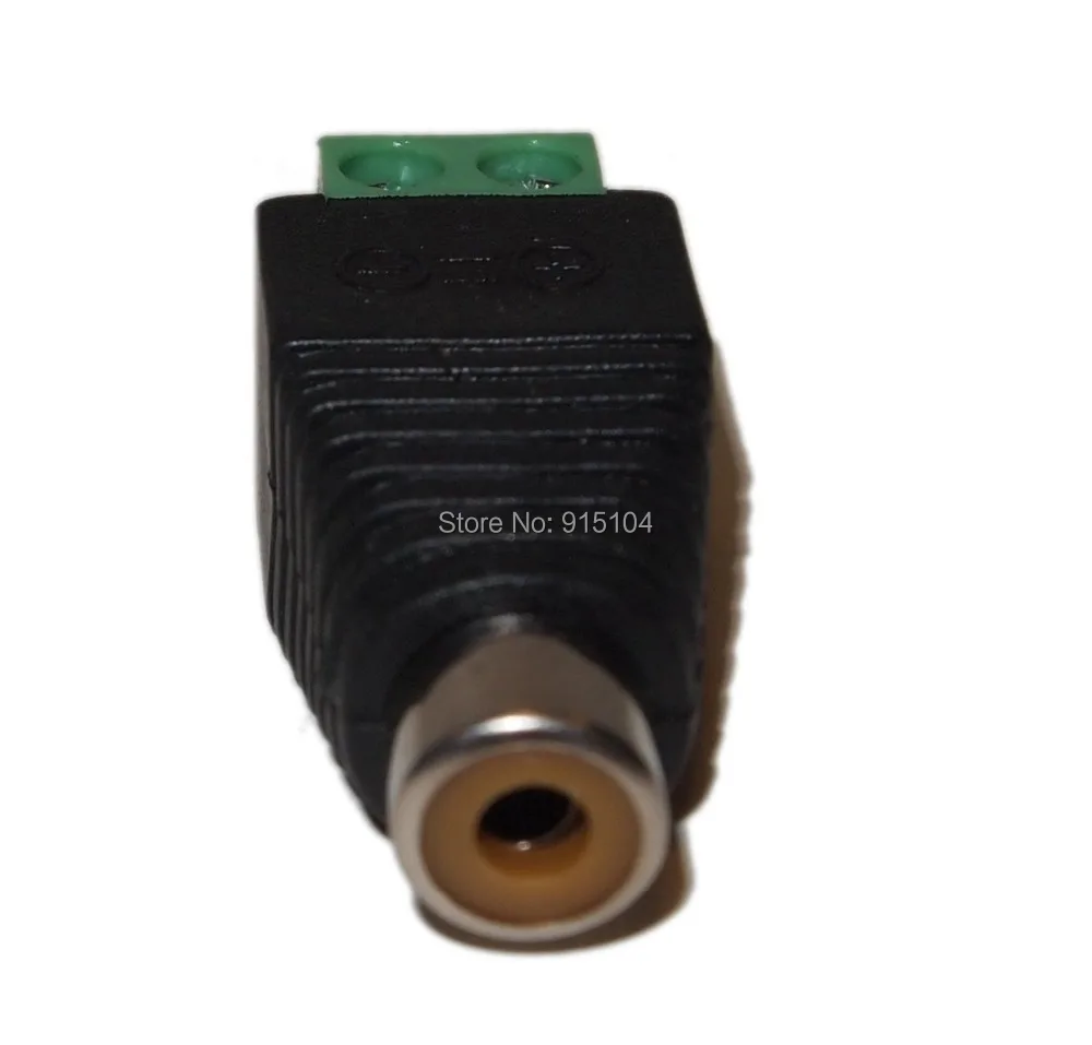 UTP Coax Cat5/cat6 кабель для Av Balun Phono RCA гнездовой разъем винтовой терминал Аудио Видео