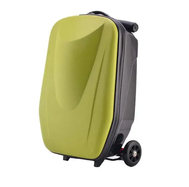 green Carrylove 2" Сумка для переноски скутера чемодан ленивый чемодан-тележка с колесами - Цвет: green