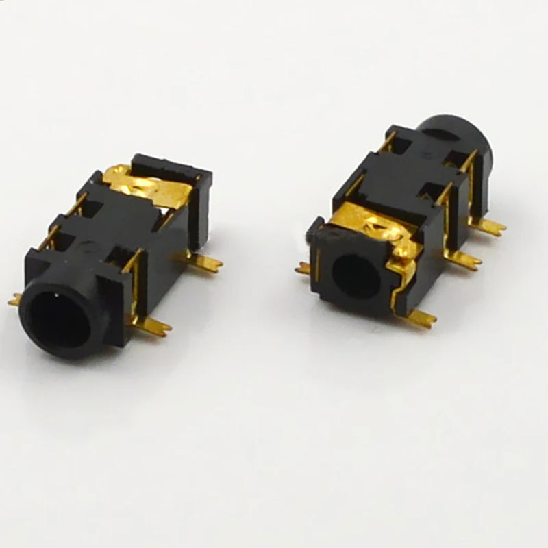 100 шт. разъем для наушников 3 5 мм 5P|3.5 female female|headphone jack connectoraudio plug |